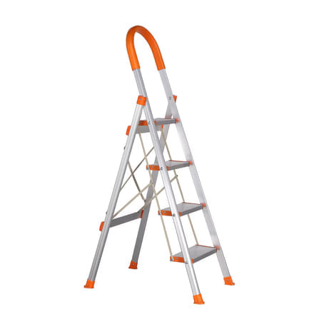 บันได STEP 4 ขั้น MEDILA รุ่น HMLV-00171-4-WH-OR พับได้ อะลูมิเนียม สีขาว-ส้ม_1